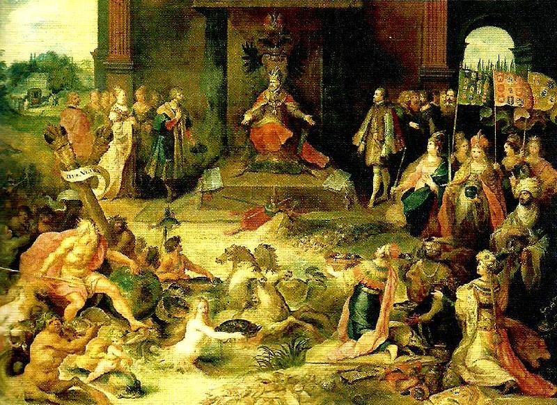 Huldrych Zwingli allegorinover tillfallet oil painting image